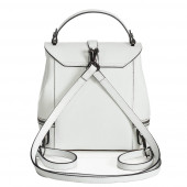 Rucsac dama din piele naturala DiAmanti Enna Bianco